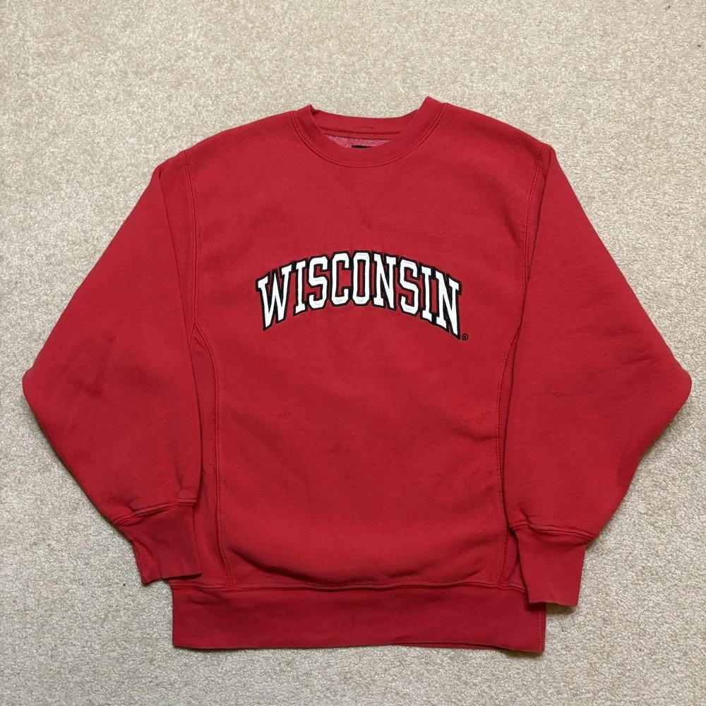 Wisconsin Badgers Sweatshirt Crewneck Mens XS Red NCAA College Steve & Barry's
